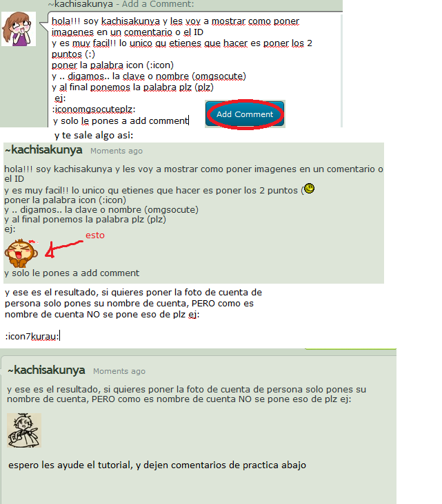tutorial para poner imagenes en comentarios