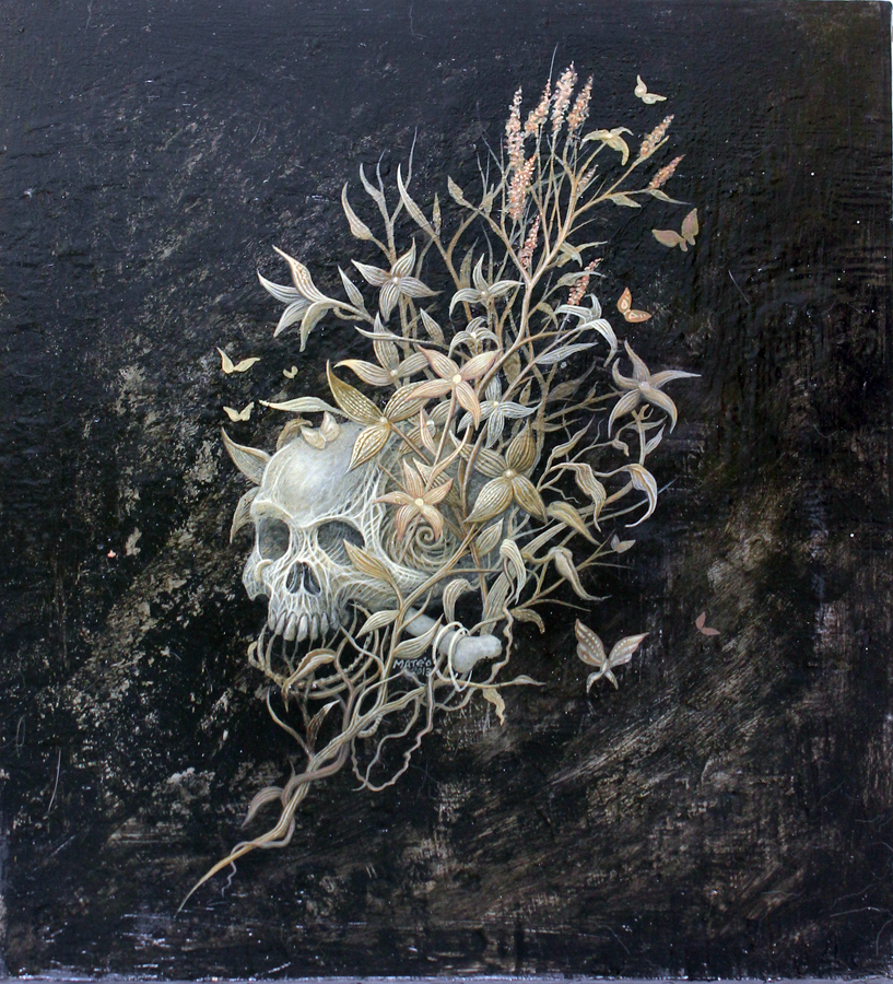 2013Skull and Flowers 6 Compost means rebirth