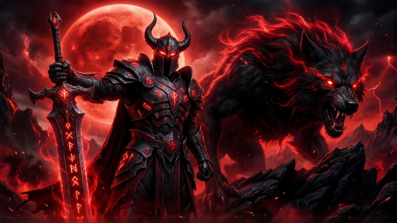 Infernal Wolves Bloodmoon Hell Knight Infernal Wolf by LAMichele on DeviantArt