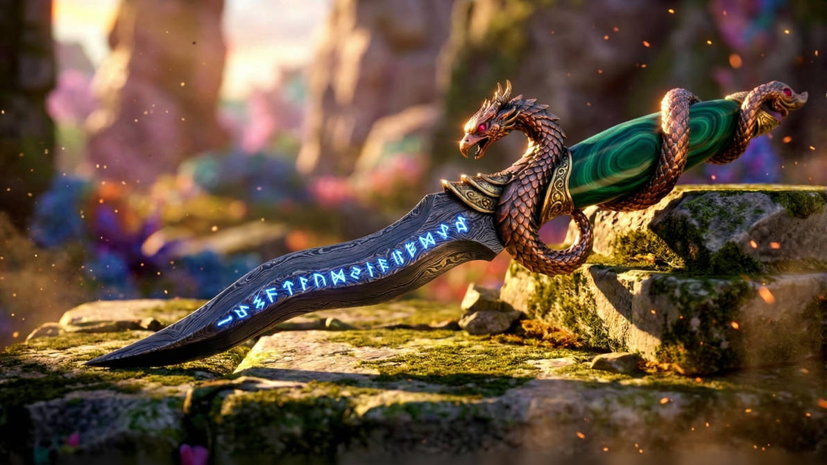 Dagger Script Serpentscript Dagger Fang of the First Dragon by LAMichele on DeviantArt