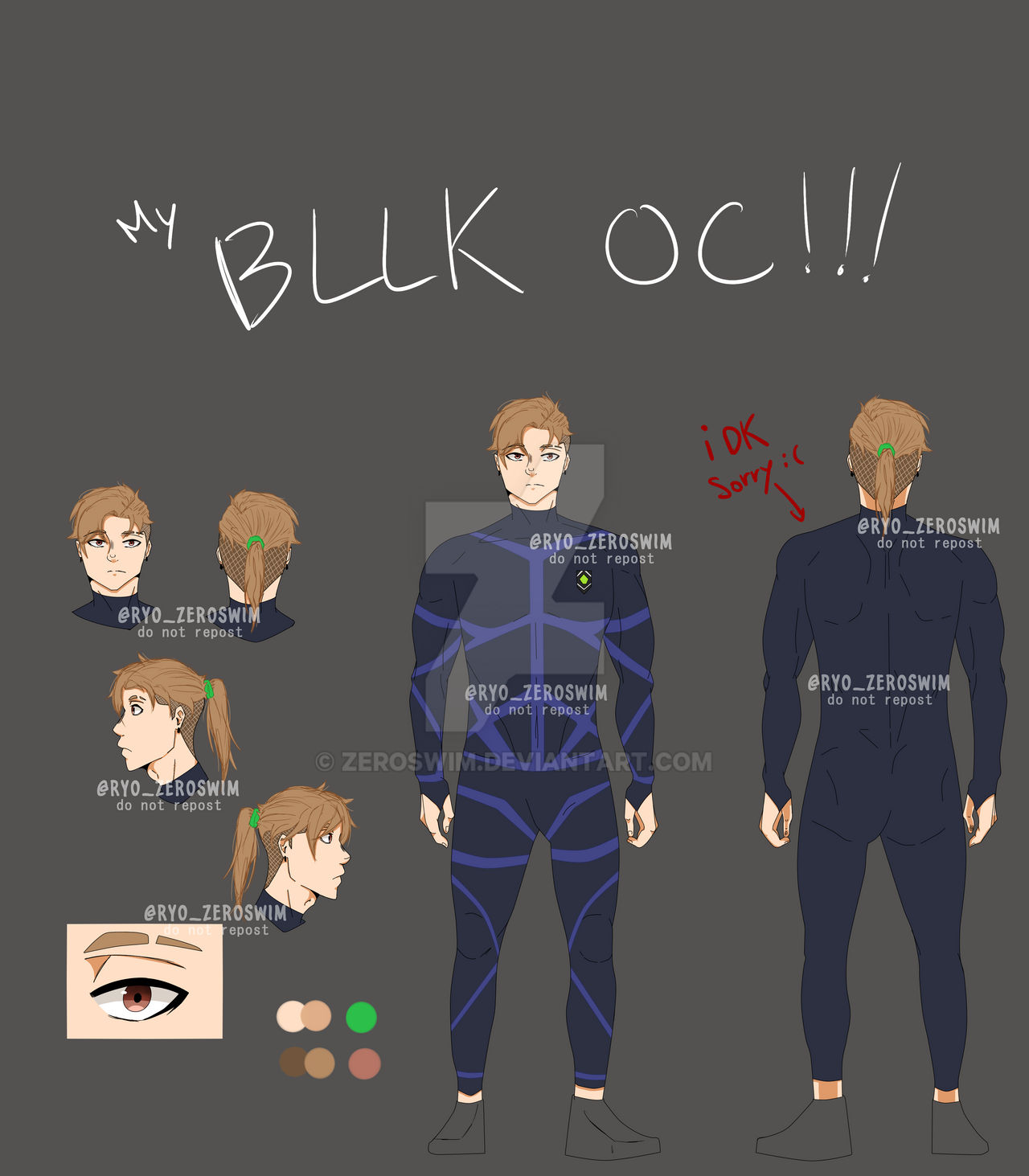 Lock Screen Oc My Blue lock Oc by ZeroSwim on DeviantArt