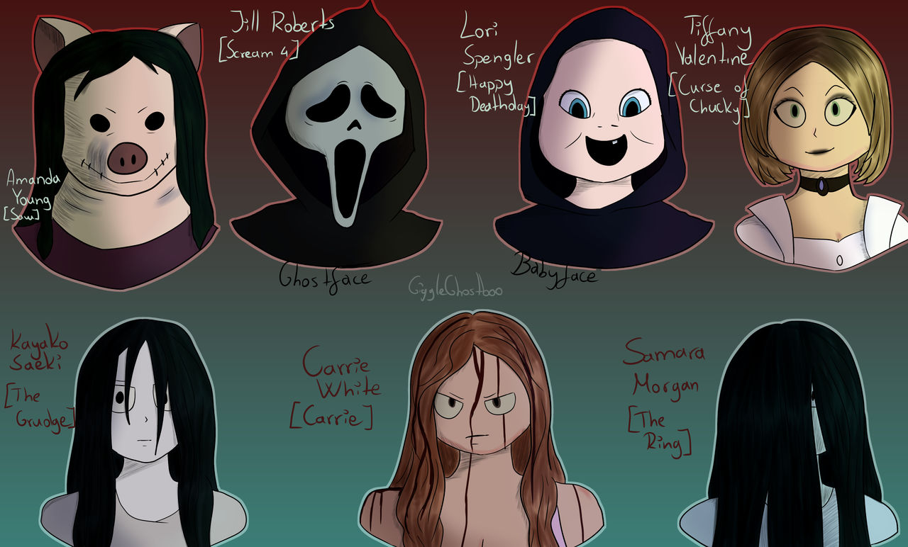 Female slasher killers by GiggleGhostBoo on DeviantArt