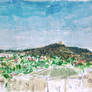 Mt. Carmel on watercolors