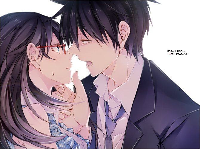 Anime Kissing Couple Render by ElvaScar on DeviantArt