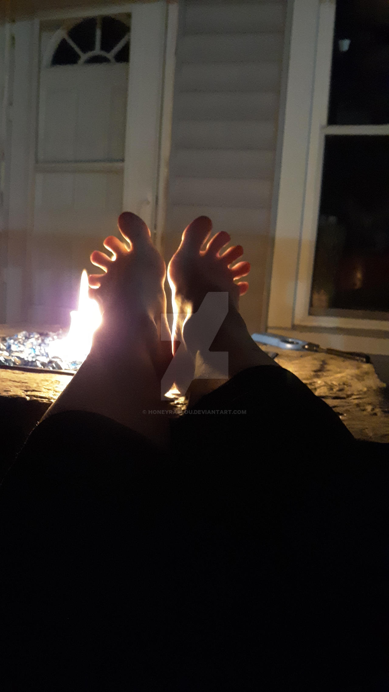 Fire Toes my feet in fire by HoneyRaelou on DeviantArt