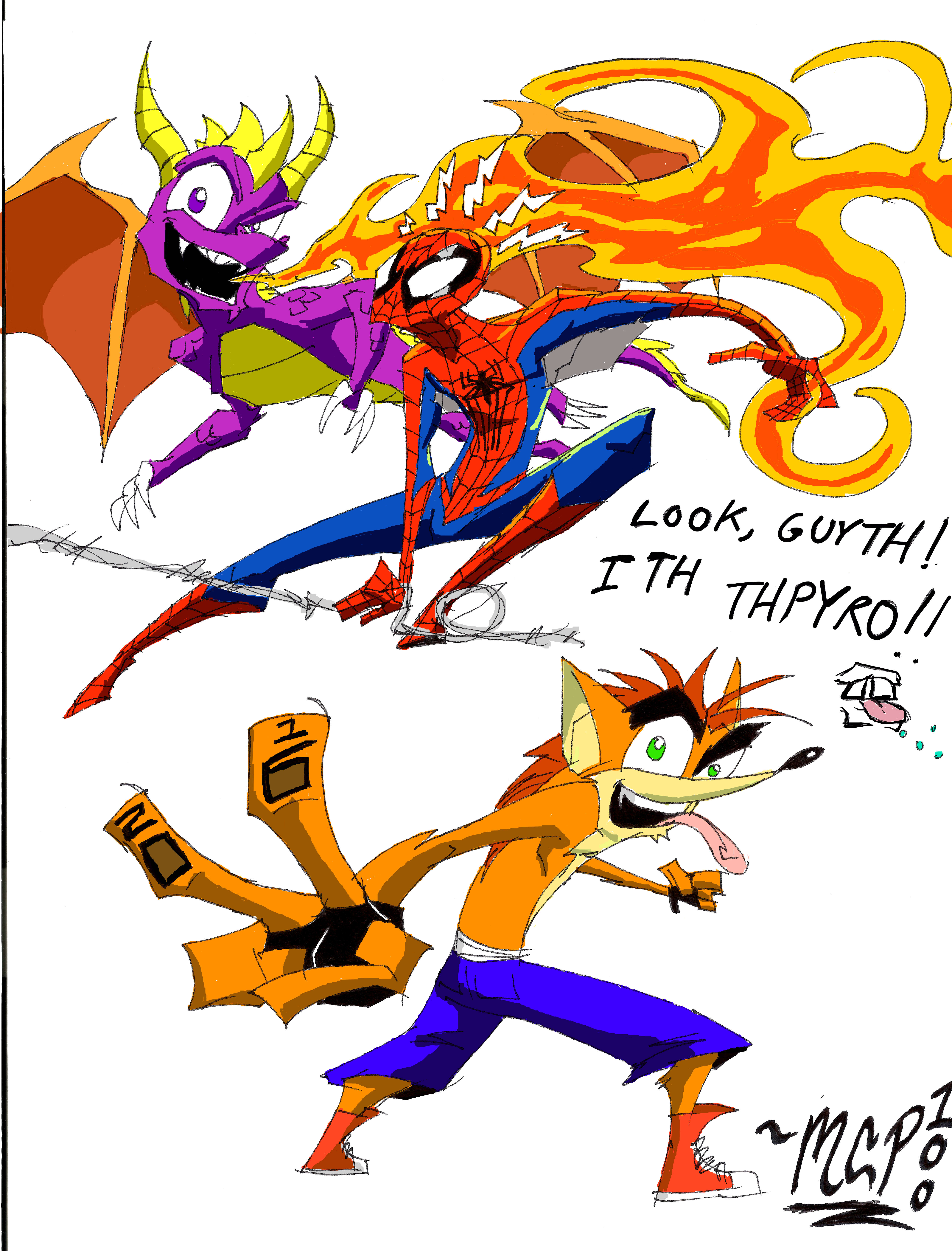 Webhead, Crash, and Look! SPYRO?!