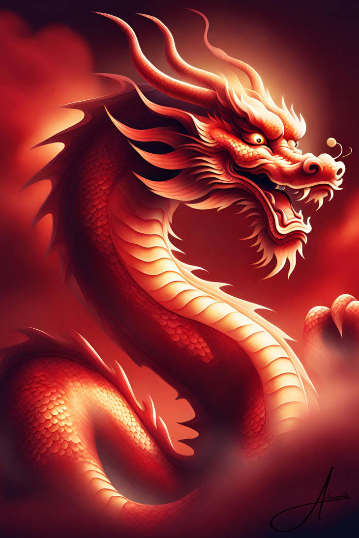 A Chinese-inspired red dragon by Artnimals on DeviantArt