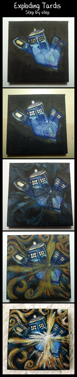 Step by step - Exploding Tardis by Bluesette on DeviantArt