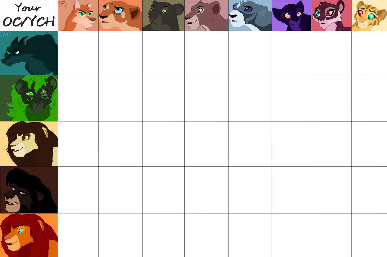Deviantart Character Chart OC Character Breedable Grid-Chart Open by AngeliqueJager on DeviantArt