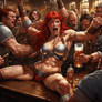 Red Sonja parties hard! 