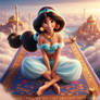 Princess Jasmine on her carpet