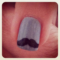 Mustache on a nail