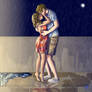 People We Meet on Vacation rain kiss