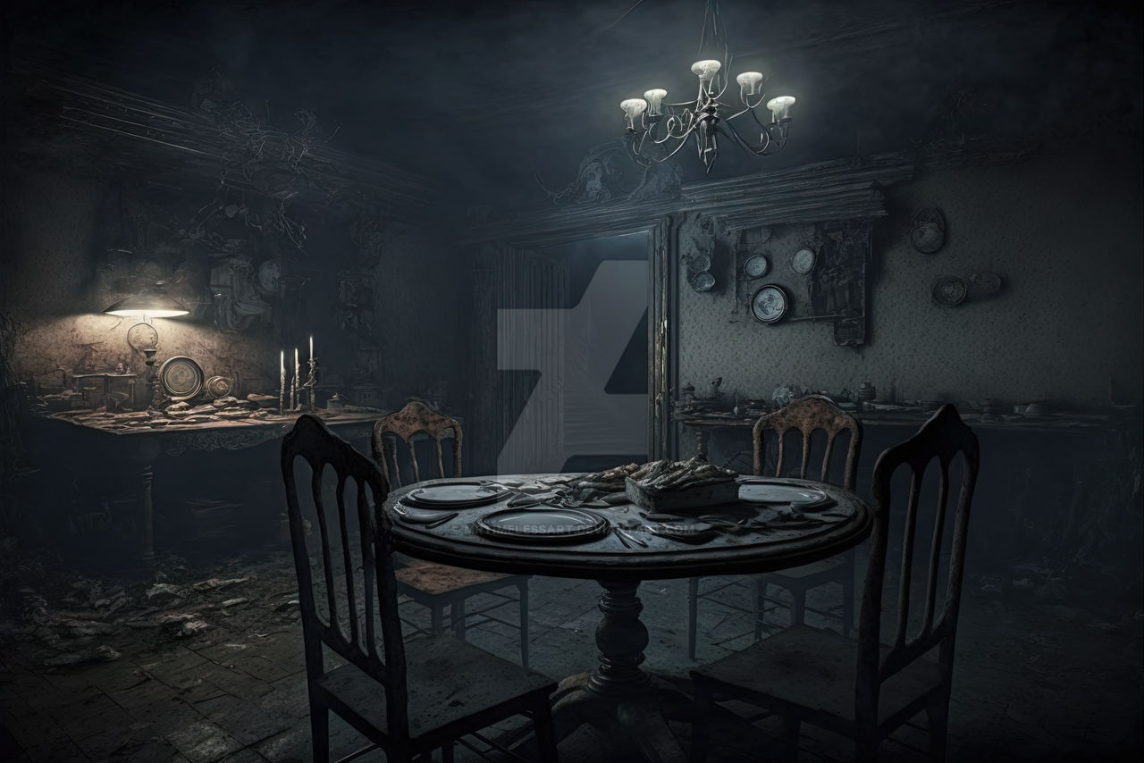 Creapy Kitchen Drawing Haunted House - Kitchen (4) by MrTimelessArt on DeviantArt
