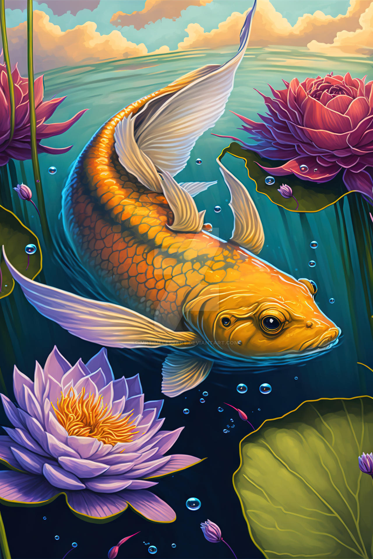 Golden Fish In A Pond 42 By MrTimelessArt On DeviantArt golden-fish-in-a-pond-42-by-mrtimelessart-on-deviantart