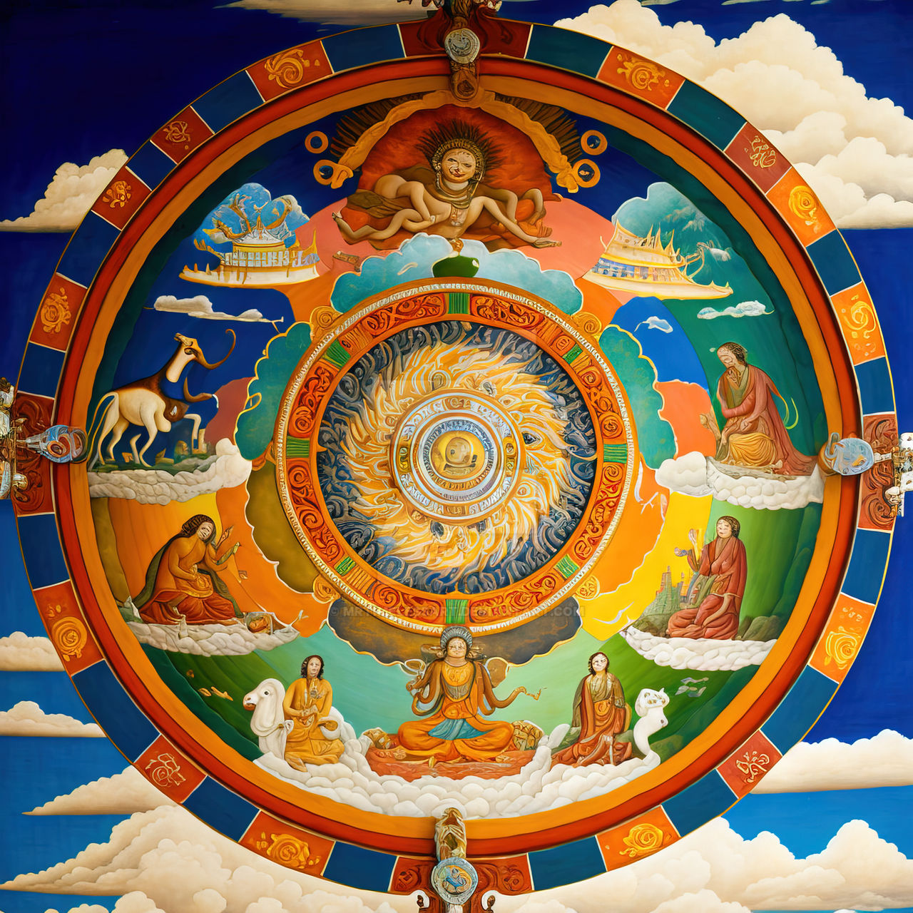 Dharma Ruler Colorful Dharma Wheel (6) by MrTimelessArt on DeviantArt