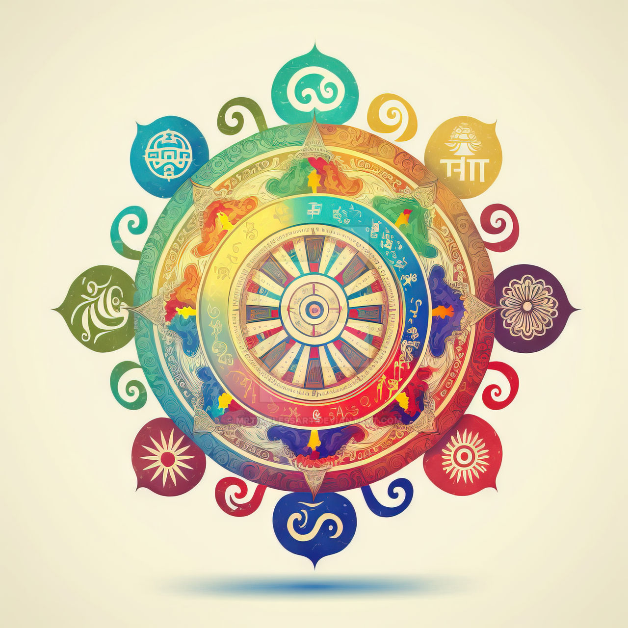 Colorful Dharma Wheel 19 By MrTimelessArt On DeviantArt colorful-dharma-wheel-19-by-mrtimelessart-on-deviantart