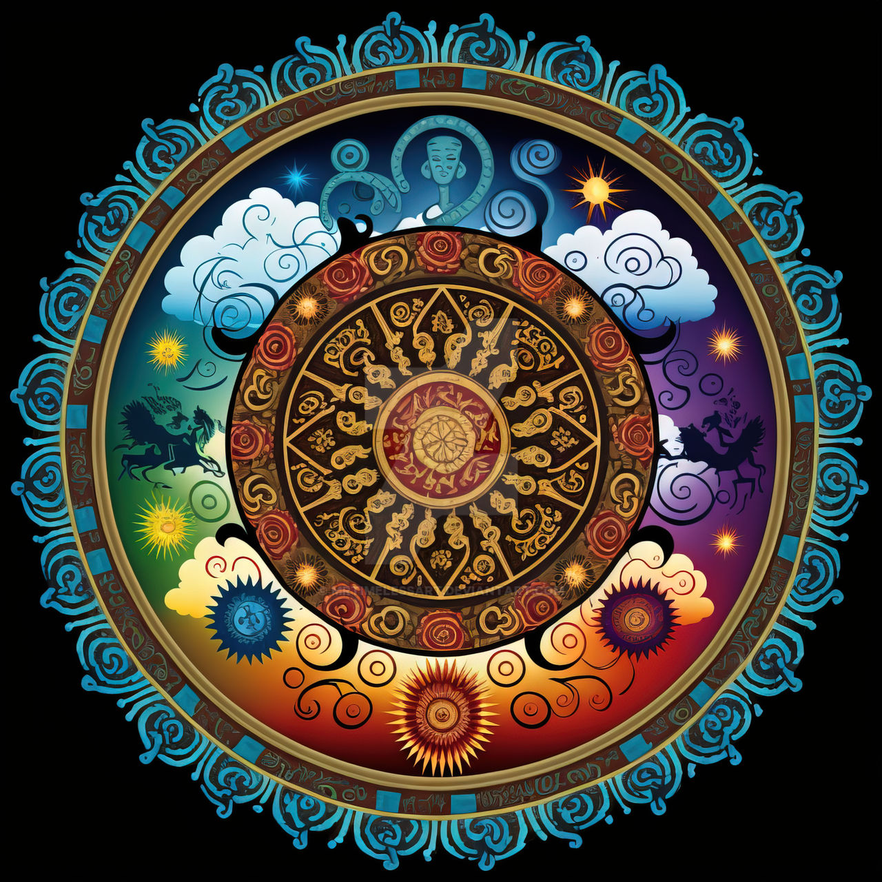 Colorful Dharma Wheel (22) by MrTimelessArt on DeviantArt