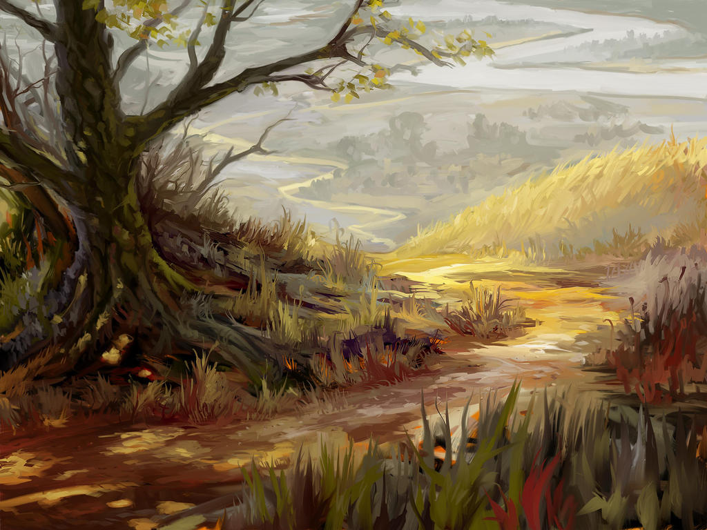 Road from the forest by Hangmoon