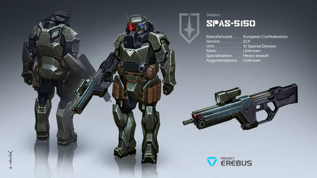 Cyberpunk heavy suit SPAS-5150