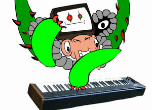 Omega Flowey is taking his piano lessons.