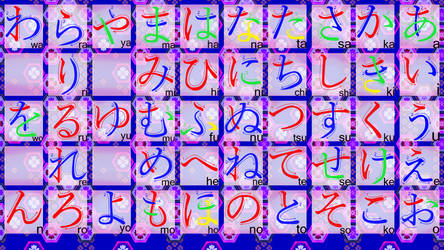 HANJO JAPANESE HIRAGANA SHEET(girl color3)