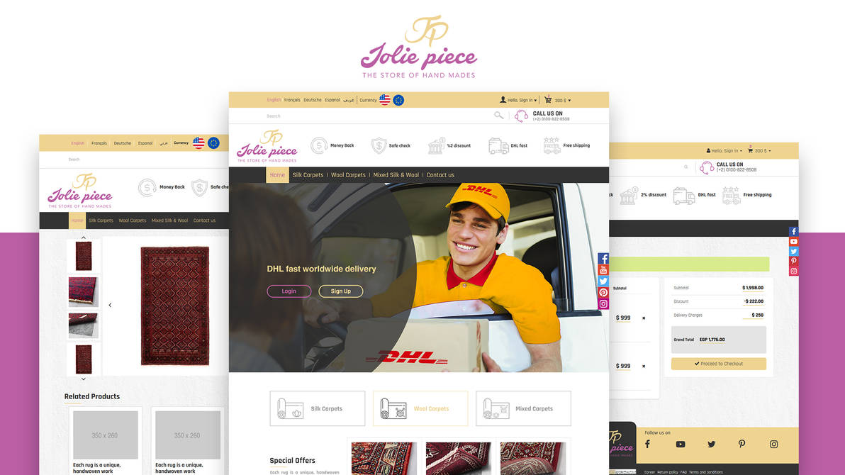 Joliepiece - oriental Handmade carpets eCommerce by KarimStudio