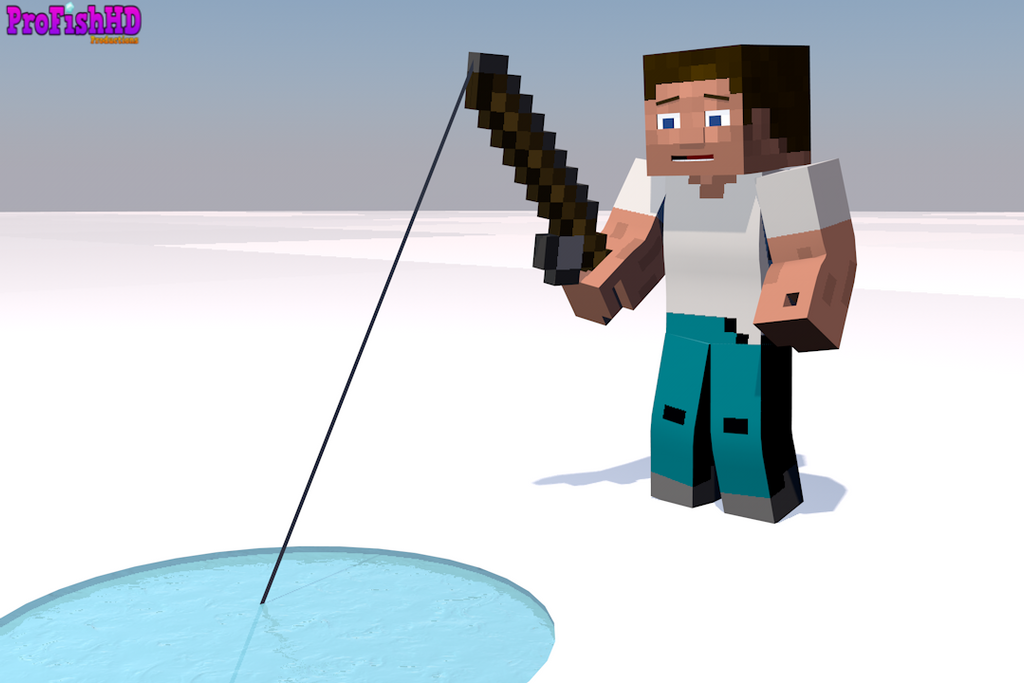 Minecraft Graphics] Steve Fishing!! by ProFishHD on DeviantArt