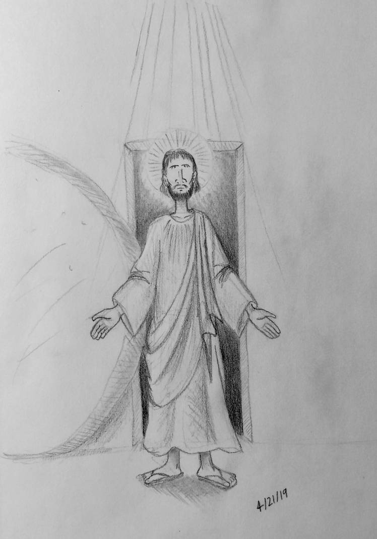 Jesus Rising Simple Drawing Christ is Risen by coolerkinghilts on DeviantArt