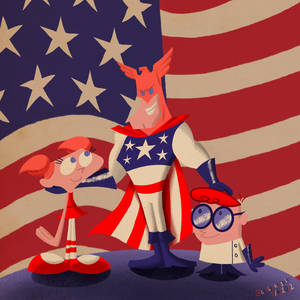4th of July with Dexter, Dee Dee, and Major Glory