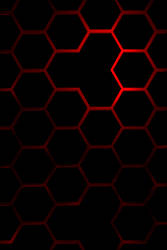 hexagon black red