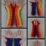 Rainbow Armwarmers - Broomstick Stitch