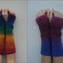 Rainbow Bisexual and Asexual Blend Armwarmers