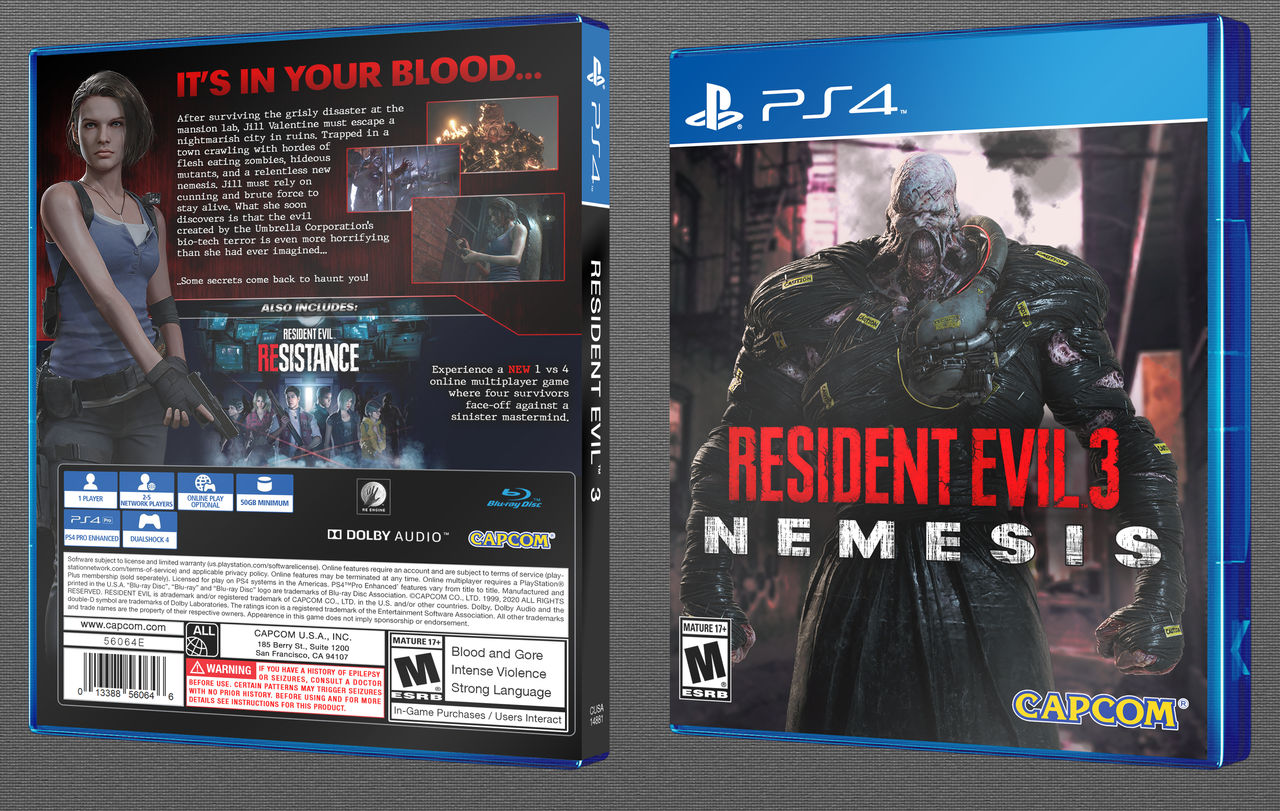 synet impressionisme forklædt PS4} Resident Evil 3 - Classic Cover - [US] by Chalkie27 on DeviantArt