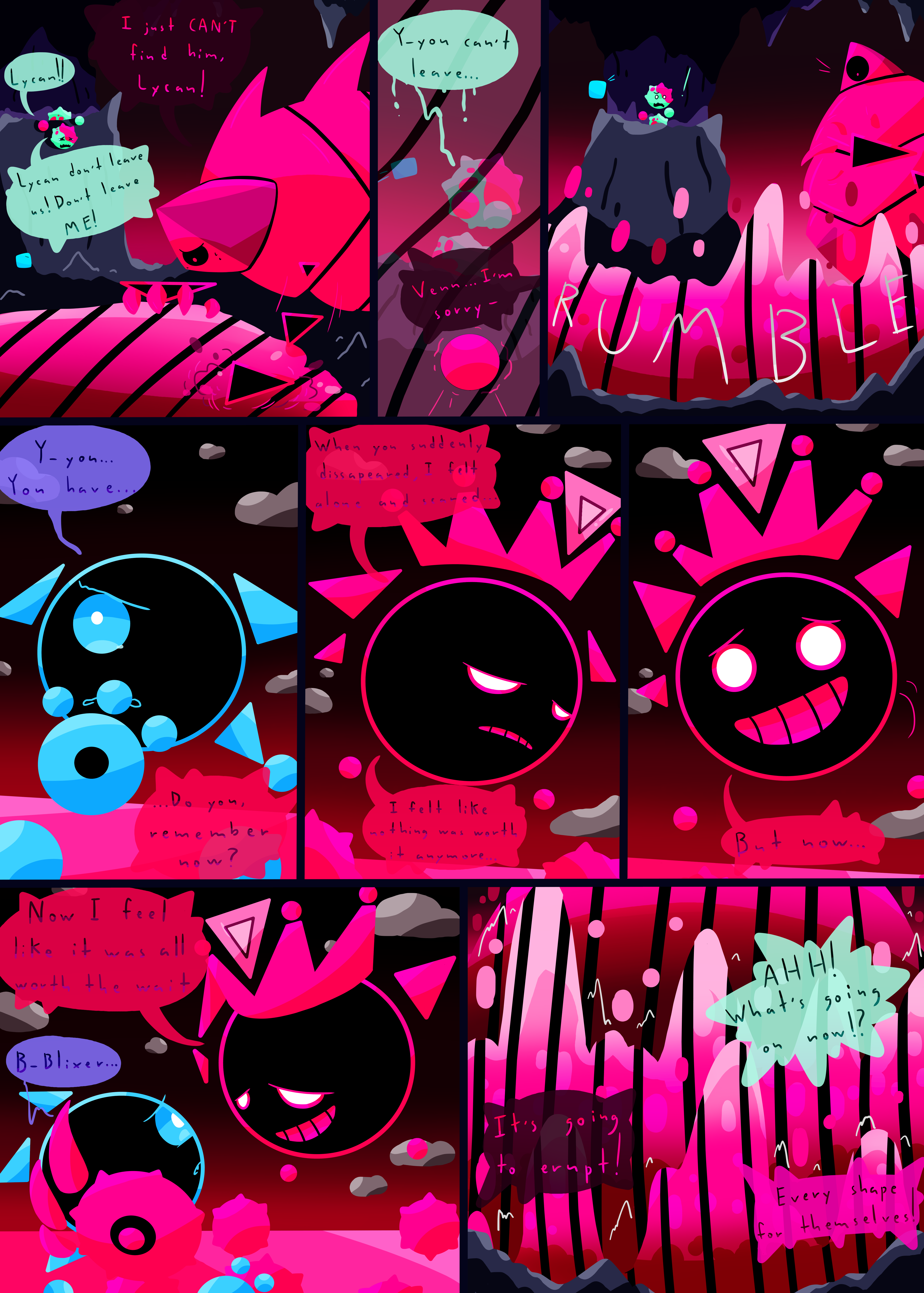 Just Shapes & Beats Comic Dub! [Pink n Blue, PART 2!!! by: AneesaCampos] 