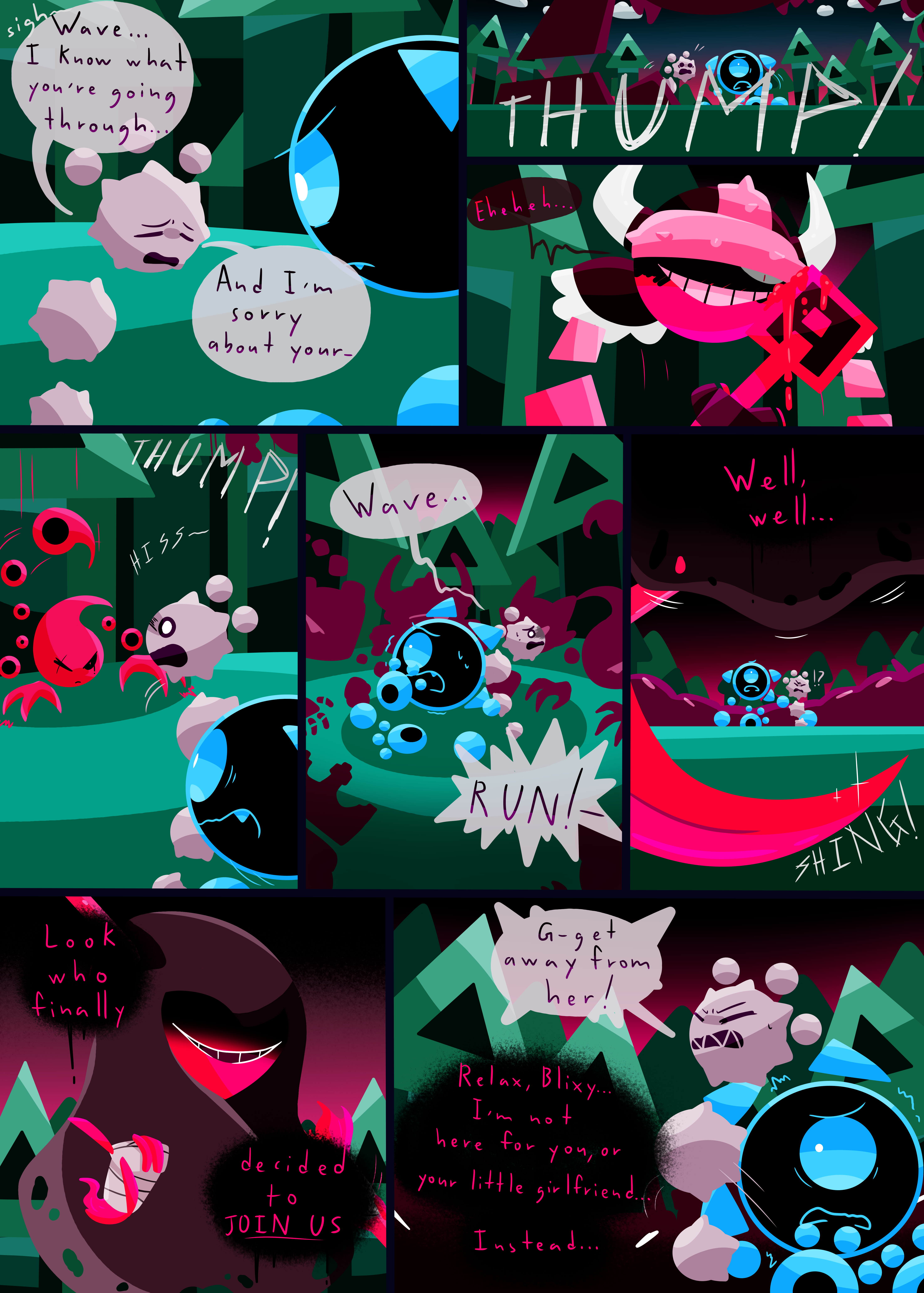 Just Shapes & Beats Comic Dub! [Pink n Blue, PART 2!!! by: AneesaCampos] 