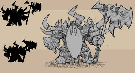 Death knight Dwarf sketch 3