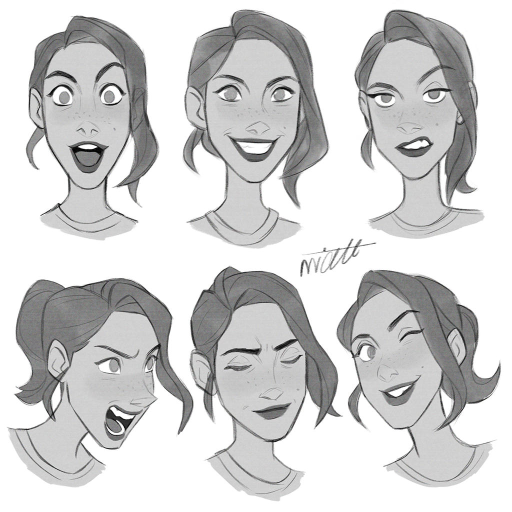 Facial expressions by miacat7 on DeviantArt
