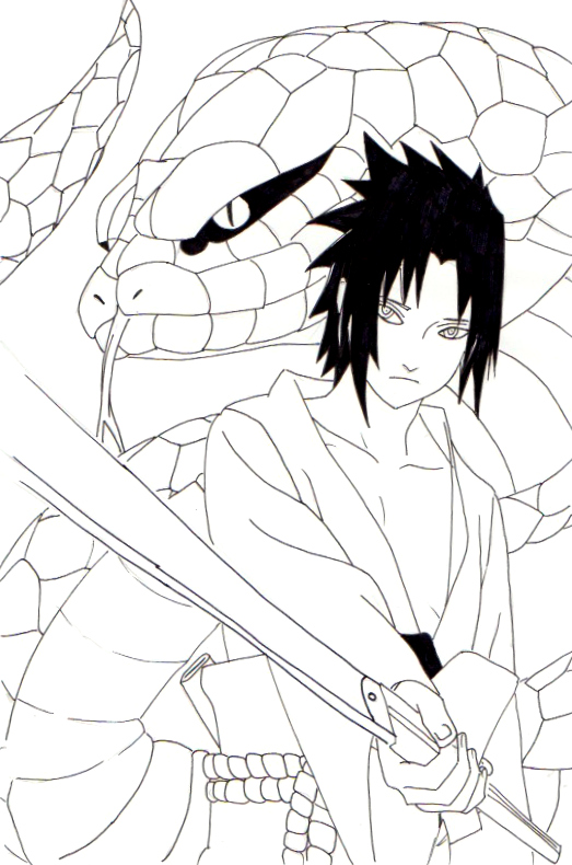 Lineart Do Sasuke by ADMUlielson on DeviantArt