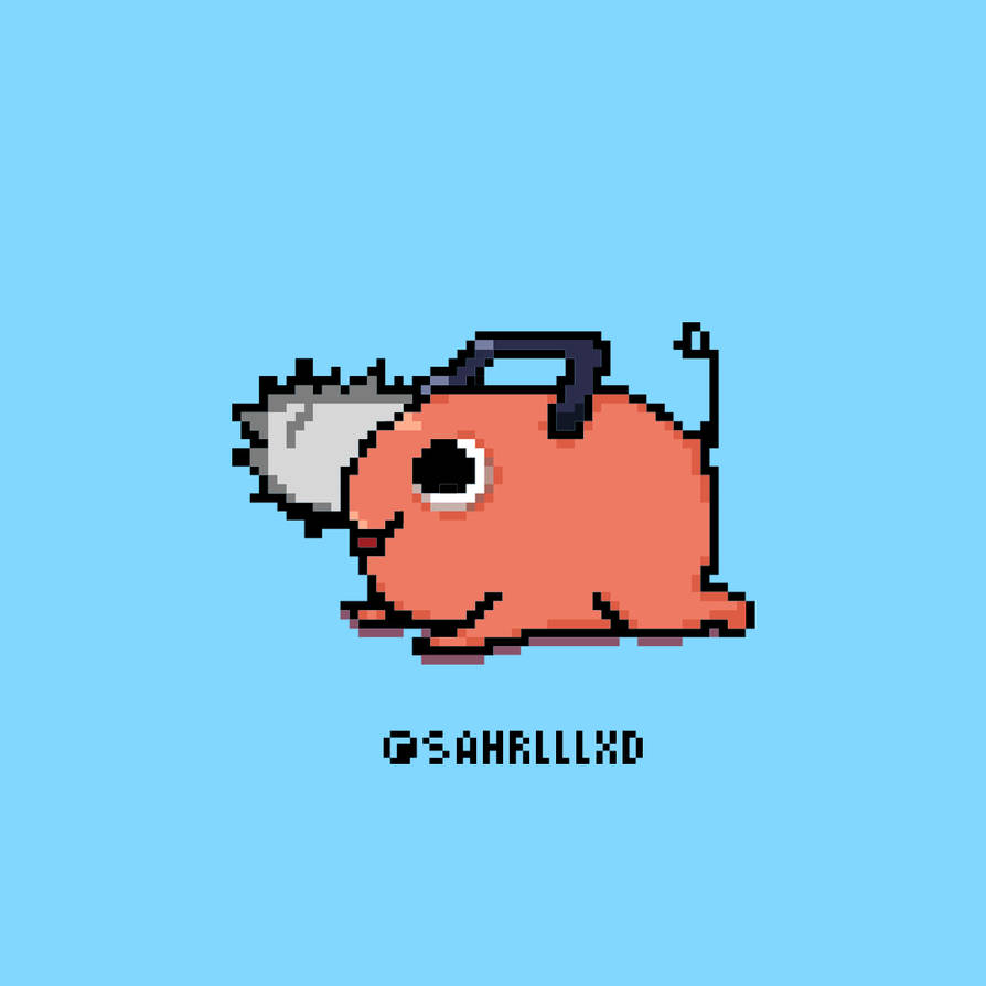 Pochita Pixel by SahrulllXD on DeviantArt