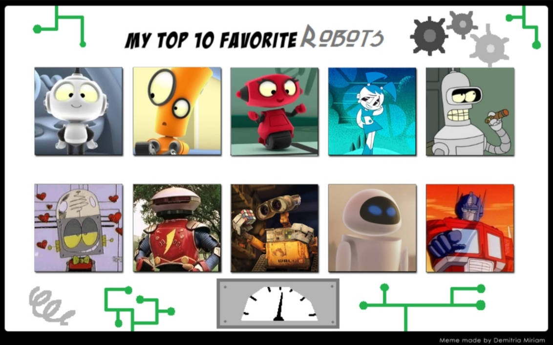 Favorite Robot My Top 10 Favorite Robots! by TheMemeMaster645 on DeviantArt
