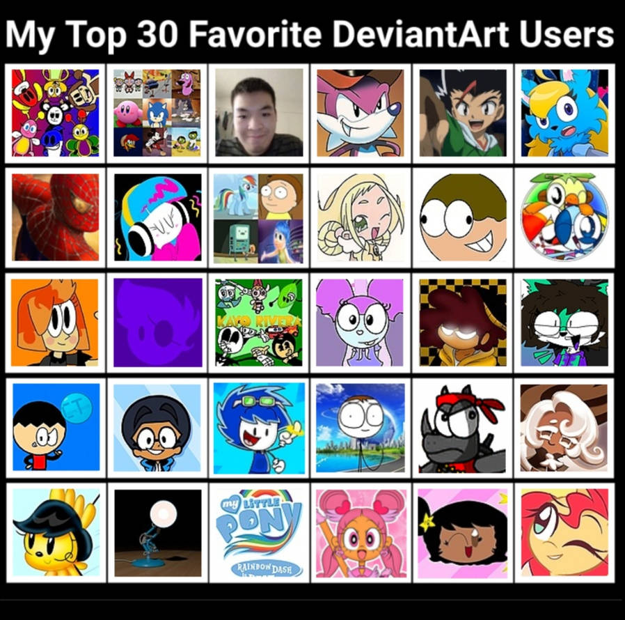 My Top 30 Favorite DeviantArt Users by TheMemeMaster645 on DeviantArt