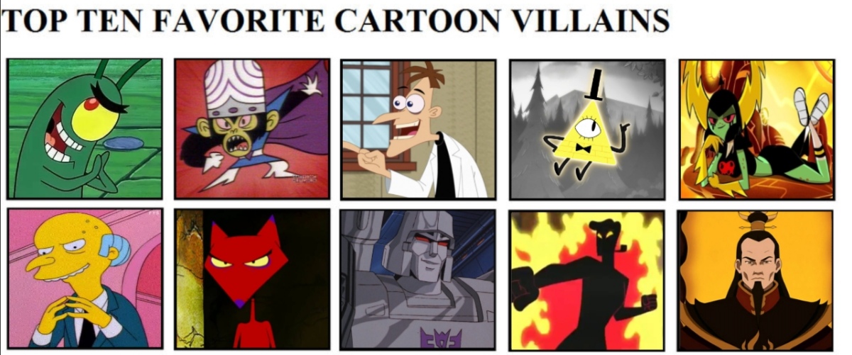My Top 10 Favorite Cartoon Villains by TheMemeMaster645 on DeviantArt