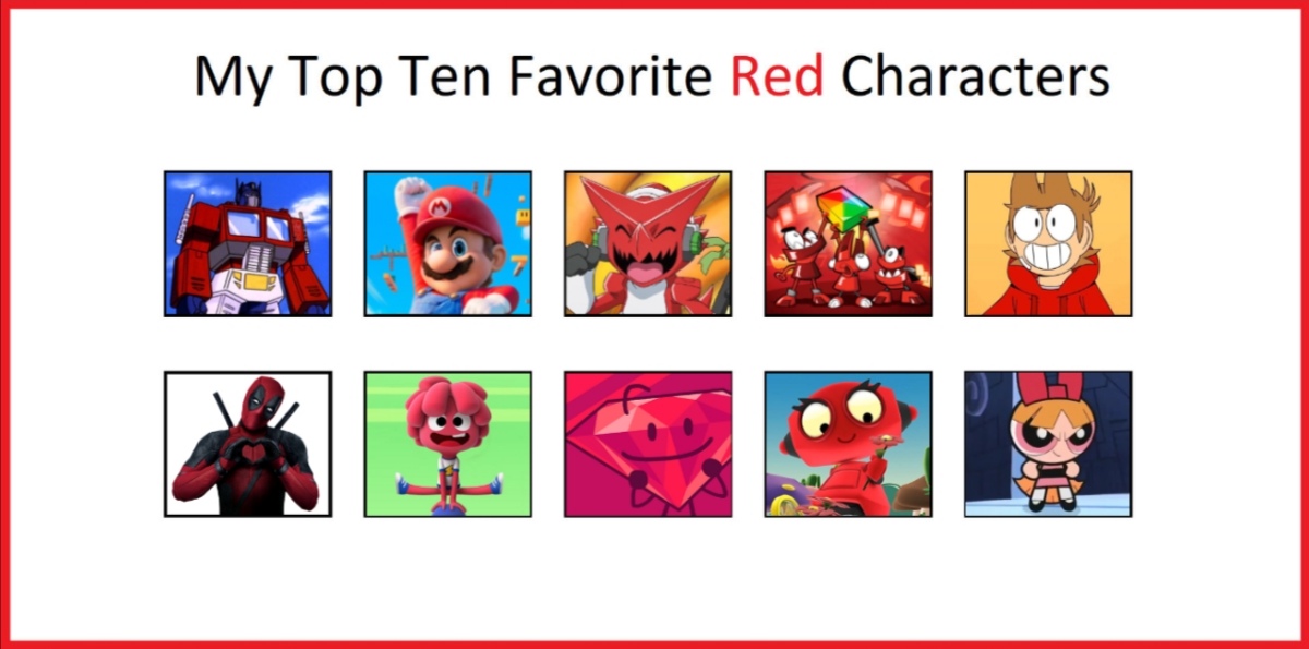 Fast Red Characters My Top 10 Favorite Red Characters by TheMemeMaster645 on DeviantArt