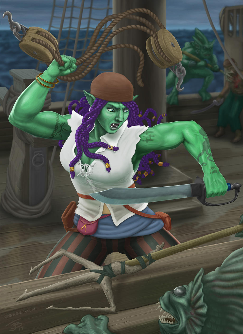 Half-Orc Deckfighter - for Wayfinder 17 by BungZ