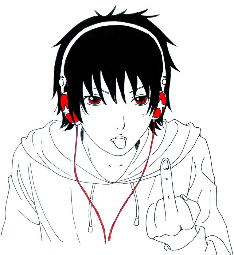 Gambar Anime Cowok Keren Hitam Putih