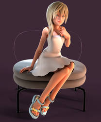 Namine Sitting on a Chair