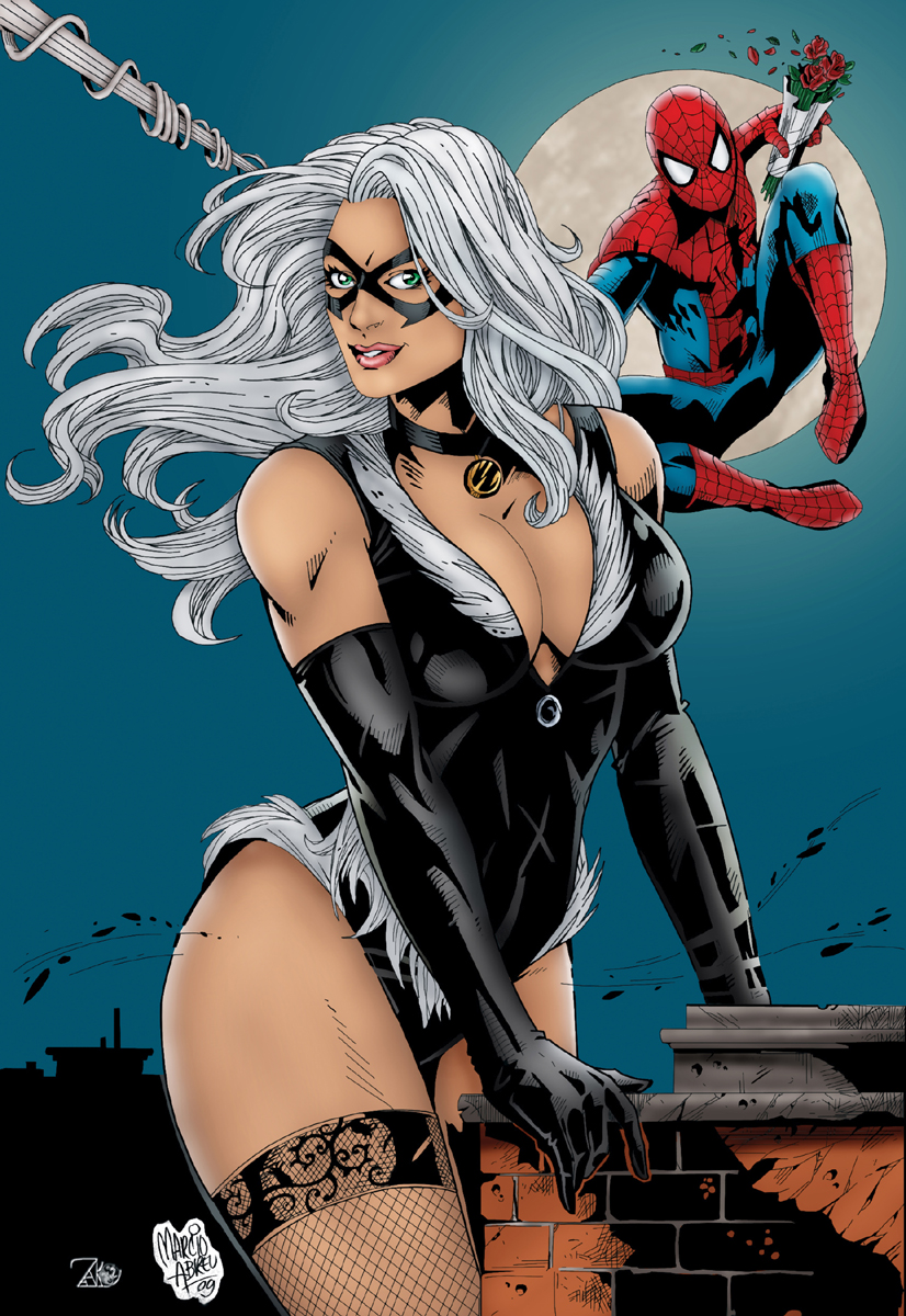 Spiderman Black Cat Colored by Terrie Dobiesz