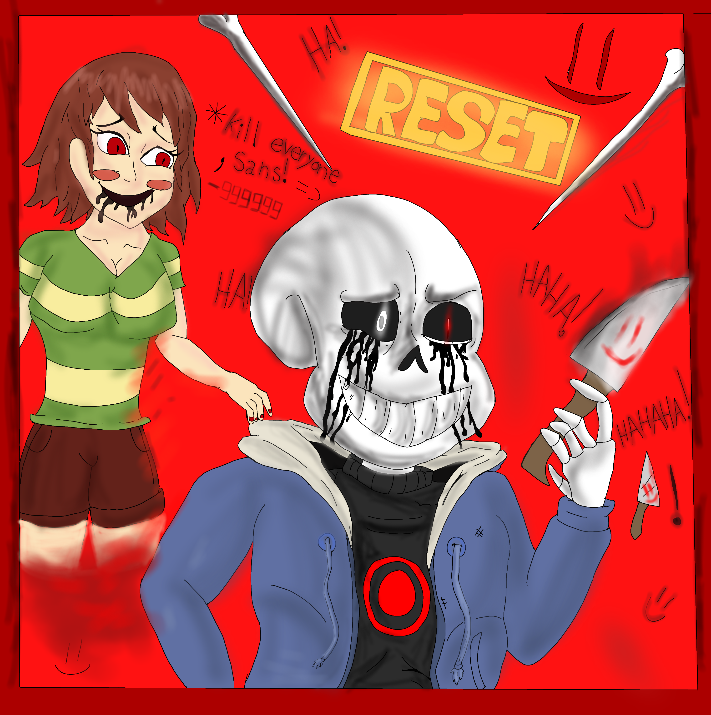 Red soul killer sans by FishOnCola on DeviantArt