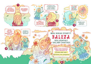Commercial comic for Haleza Barber